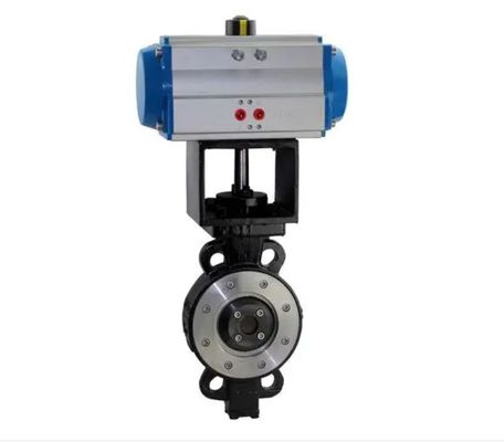 Op maat gemaakte service standaard Uitstekende water media pneumatische actuator vlinder klep