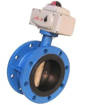Gasmedia vlinderkleppen rubberen stoel dubbelgeflankeerde 24V/DC elektrische draaibare actuator