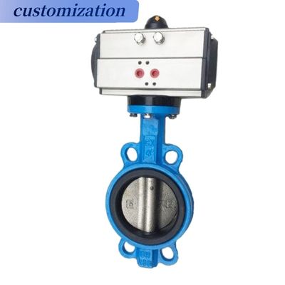 Universaal ANSI 150lb DIN pn16 JIS 10K Wafer Type Aluminium Handle Wormgear Butterfly Valve