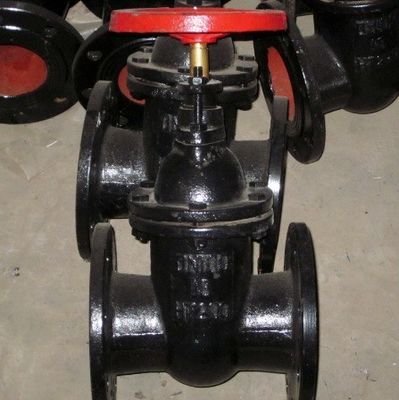 Industrie 100 mm gietijzeren WCB-poortklep met stijgende stam en koperen metalen stoel