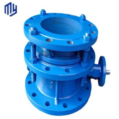 Waterverwarmingservicekleppen INDUSTRIËL Pn16 Worm Gear Ductile Iron Double Flange Excentric Butterfly Valve
