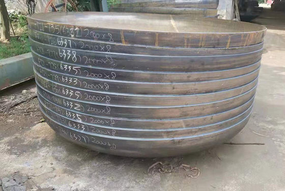 Op maat gemaakte grootte schotelkoppen 1000 mm 6 mm zacht staal halfrondkop