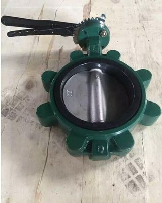 8 inch DN200 PN16 Ductiel ijzeren lichaam Disc SS410 Stem Rubber Seat Bore Head Wafer Lug Lt Type Butterfly Valve