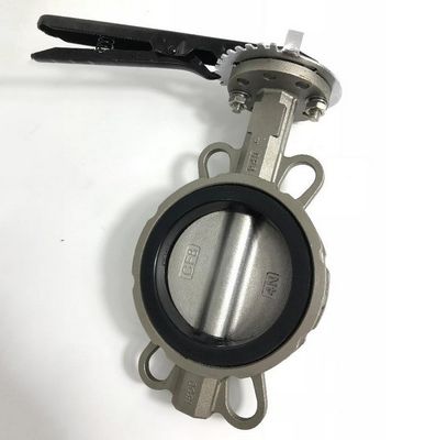 Op maat gemaakte DN200-wafer van roestvrij staal vlinderklep GGG50 EPDM met certificaat