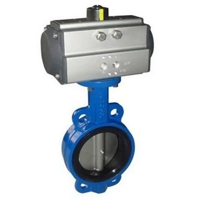 Nedertemperatuur handleiding PN16 PN25 DN40-DN400 300LB Metal Hard Seal Pneumatische Wafer Butterfly Valve