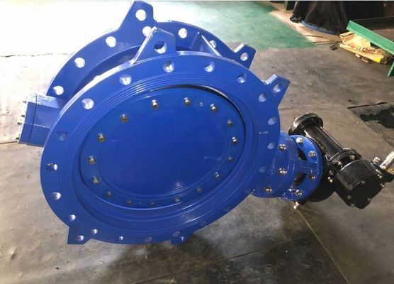 Uitstekend ductiel ijzer EPDM bekleed Wras Industrial Control Double Excentric Flange Butterfly Valve