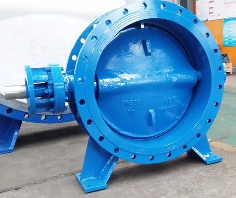 Op maat gemaakte dubbelflankeerde dubbeloffset excentrische vlinderklep met pneumatische elektrische actuator