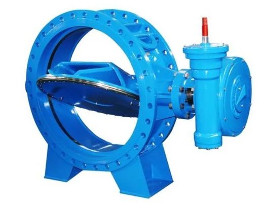 Gegote ijzeren dubbele excentrische vlinderklep voor handmatige bediening in de industrie