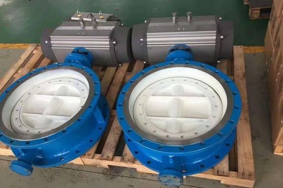 DN150 DN1800 Vlinder voor vlinders PN16 Dubbele flens Dubbele excentrische zachte verzegelde BS5163