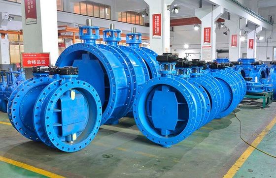 Volledig certificaat Vlinderventielen DIN BS JIS Flange DI CI WCB Lichaam Dubbele Flange