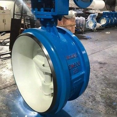 Flowseal Double Flange Triple Eccentric Butterfly Valve Gear bediend Opties op maat