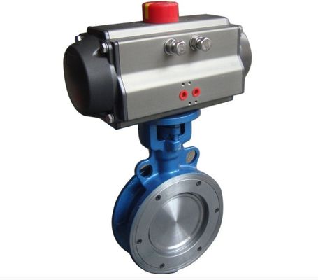 Op maat gemaakte service standaard Uitstekende water media pneumatische actuator vlinder klep