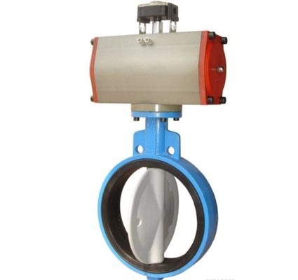 Op maat gemaakte service standaard Uitstekende water media pneumatische actuator vlinder klep