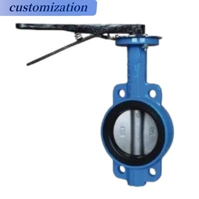 Industriële diafragma structuur EPDM PTFE wafer vlinder klep met ductiel ijzernevel