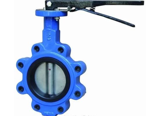 PN16 Gietijzeren handvat Lug Wafer Butterfly Valve voor gasmedia en diafragma structuur