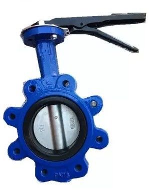 PN16 Gietijzeren handvat Lug Wafer Butterfly Valve voor gasmedia en diafragma structuur