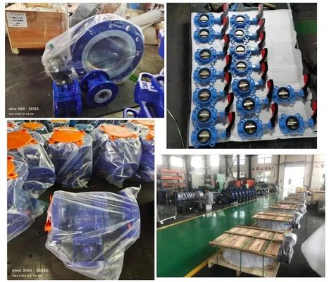 Hoogtemperatuur media aluminium legering wafer type PTFE Centrum afdichting vlinder klep