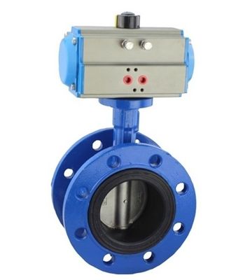 Gasmedia vlinderkleppen rubberen stoel dubbelgeflankeerde 24V/DC elektrische draaibare actuator