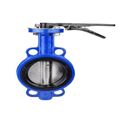 Handmatige handgreep CI Lichaamsmateriaal Stopstructuur vlinderklep met pneumatische actuator