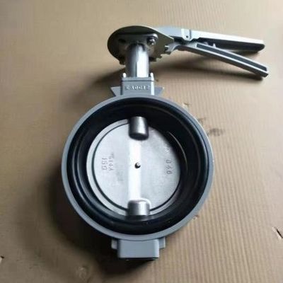 Op maat gemaakte service Standaard aluminium legering lichaam Twee-stuk schacht wafer vlinder klep