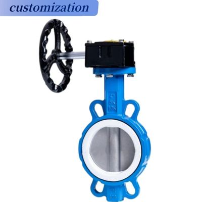 INDUSTRIALE CF8 Di Ci EPDM PTFE Sterk zuur ductiel ijzeren hefboom bediend vlinderklep