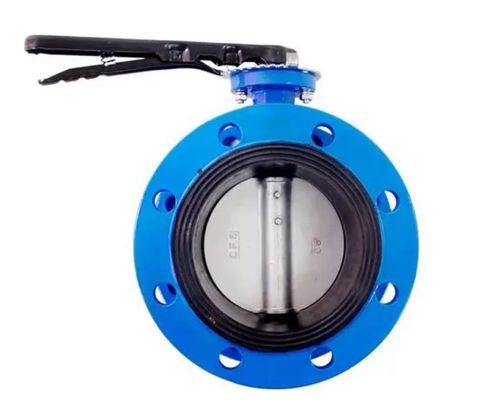 DN100 PN16 Elektrische dubbele vlies vlinderklep met EPDM-stoel en 304/CF8 schijf