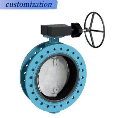 800 mm voorraad rubber gelijmd dubbele flenzen vlinder klep groot formaat PN16 DN1000 Geschikt