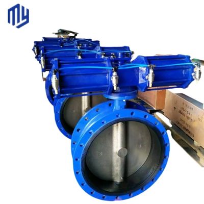 Industrial DN400 16 inch Class 150 Offset Double Eccentric Flange Butterfly Valve gemaakt