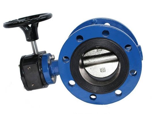 Water dubbel flenst dubbel offset excentrische vlinderklep met pneumatische elektrische actuator