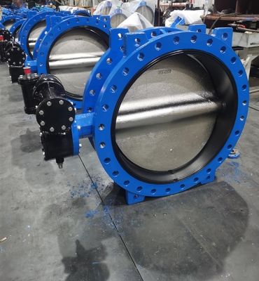 Grote grootte DN100-DN2600 DI Ductiel ijzer dubbel excentrische vlinderklep