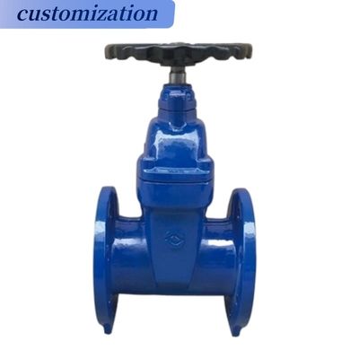 Op maat gemaakte stuurwiel werking Flanged Casr Iron Wedge Disc Gate Valve met elastische EPDM rubberen stoel