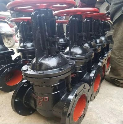 Industrie 100 mm gietijzeren WCB-poortklep met stijgende stam en koperen metalen stoel