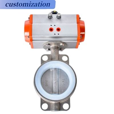 Op maat gemaakte service aangeboden 3" DN80 gietstukken legering lichaam aluminium wafer vlinder klep