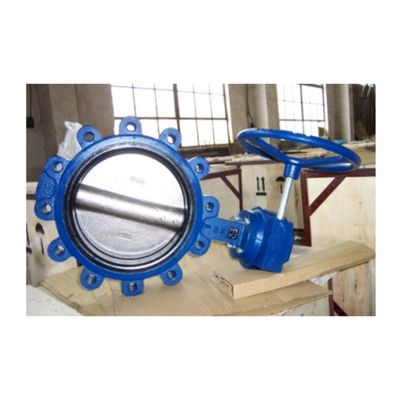 Gasmedia Double Flange Lug Butterfly Valve met EPDM/NBR stoel en gietijzeren drukhandvat