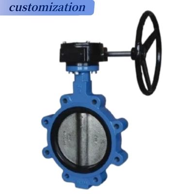 Gasmedia Double Flange Lug Butterfly Valve met EPDM/NBR stoel en gietijzeren drukhandvat
