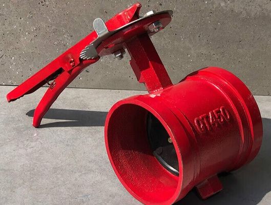 Brandsysteem 300Psi gegroeveerd vlinderklep met signaal op maat van uw behoeften