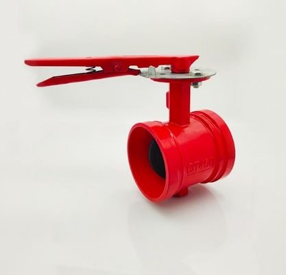 Brandsysteem 300Psi gegroeveerd vlinderklep met signaal op maat van uw behoeften