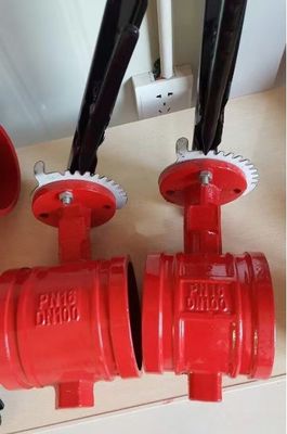Handmatig brandbeschermingssignaal gegroeveerd vlinderklep met middenverzegelingsrubberzegel