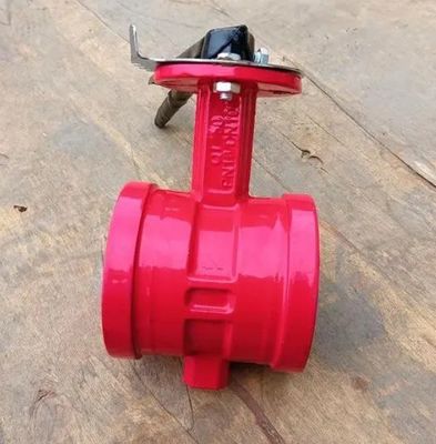 Handmatig brandbeschermingssignaal gegroeveerd vlinderklep met middenverzegelingsrubberzegel