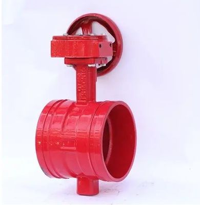Medium Temperature Grooved Fire DI Wafer Butterfly Valve PN10 PN16 2"-10" voor Trench