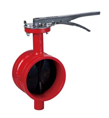 Medium Temperature Grooved Fire DI Wafer Butterfly Valve PN10 PN16 2"-10" voor Trench