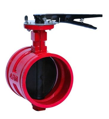 Gegote ijzer/staal CF8/CF8m handmatig gegroeveerd vlinderklep met duurzame handmatige bediening