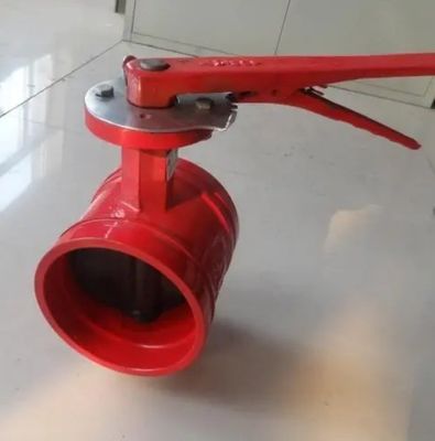Gegote ijzer/staal CF8/CF8m handmatig gegroeveerd vlinderklep met duurzame handmatige bediening