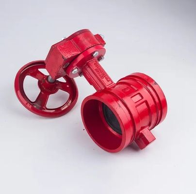 Gegote ijzer/staal CF8/CF8m handmatig gegroeveerd vlinderklep met duurzame handmatige bediening