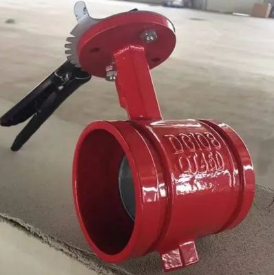 Gegote ijzer/staal CF8/CF8m handmatig gegroeveerd vlinderklep met duurzame handmatige bediening