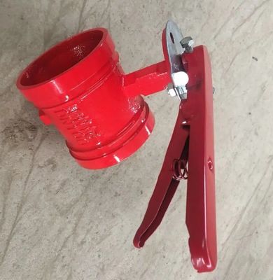 OEM Port Size Ductile Iron Rubber Lined Grooved Butterfly Valve voor brandbestrijdingssysteem