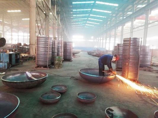Hexagon Head Industrial Flat Bottom Flanging Storage Iron Tank Dish voor cirkelontwerp