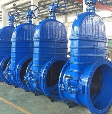 Grote grootte flensterde buigsame ijzeren sluispoortklep voor water lange levensduur
