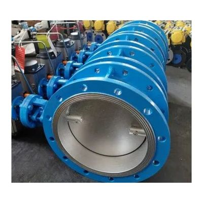 Dn1200 Double Flange Elastic Seated Butterfly Valve met klantvereisten