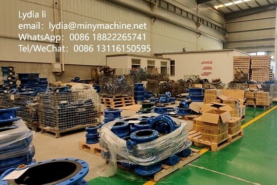 Dn1200 Double Flange Elastic Seated Butterfly Valve met klantvereisten